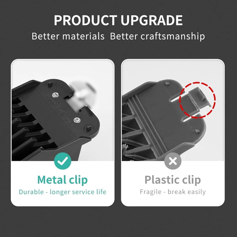 Hair Clipper Guide Comb Attachments Set - 6 Sizes for Wahl & Trimmers