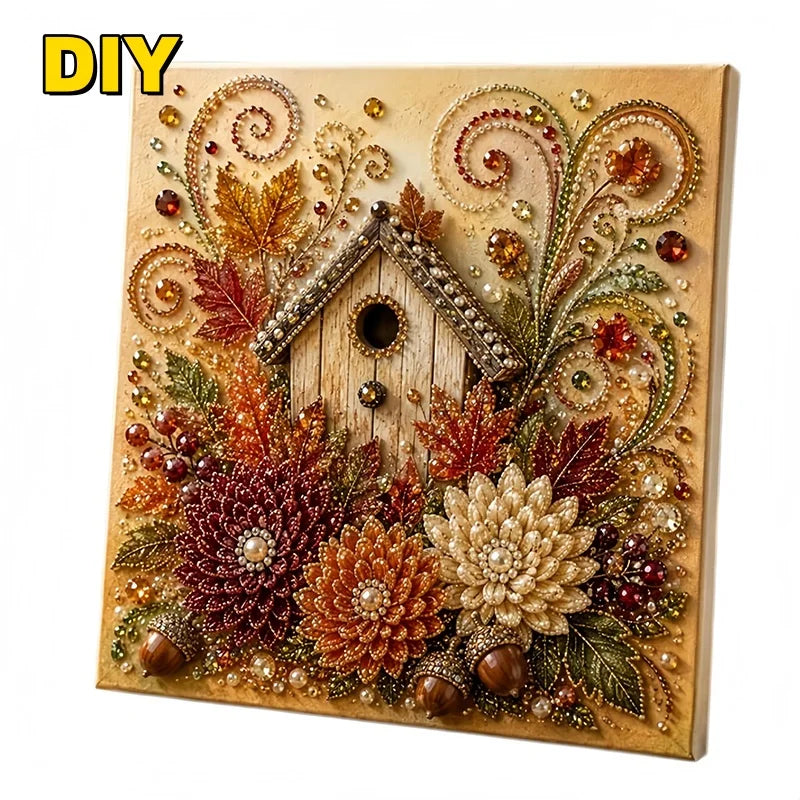 Autumn Pearl Painting Kit - 5D Diamond Art Crafts for Pumpkin Decor