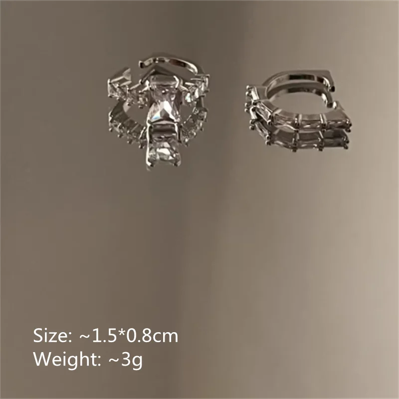 Women No Piercing Crystal Ear Cuff - Zircon Fake Cartilage Clip Earring
