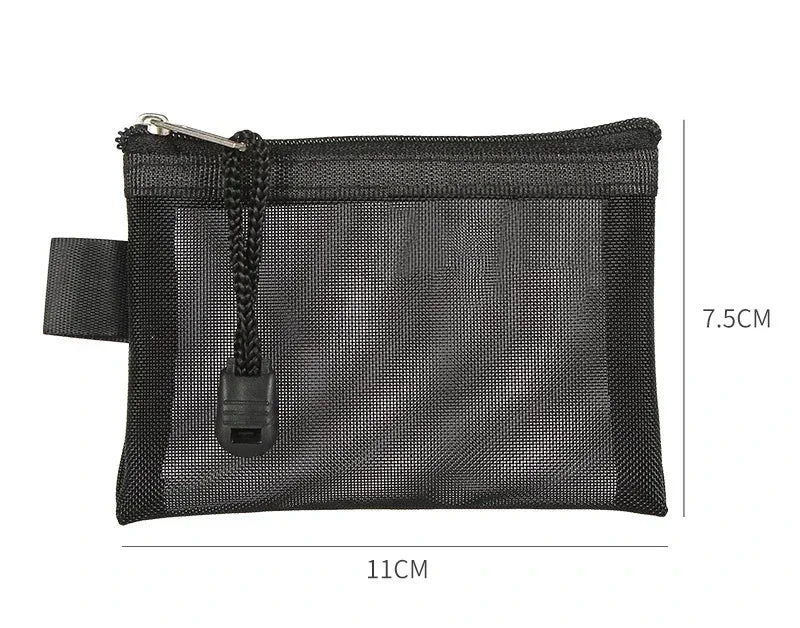 Mesh Coin Purse Wallet for Women Clear Zipper Storage Bag Small Purse