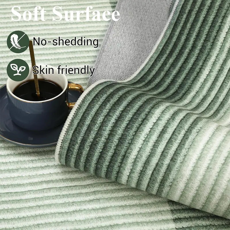 Large 8x10FT Abstract Area Rug for Living Room Bedroom Waterproof Plush Carpet