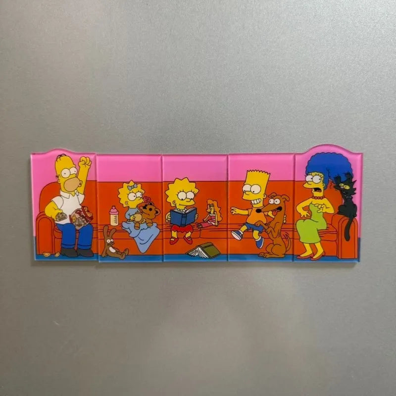 Cartoon Refrigerator Stickers for Kitchen Decor - The Simpsons Style