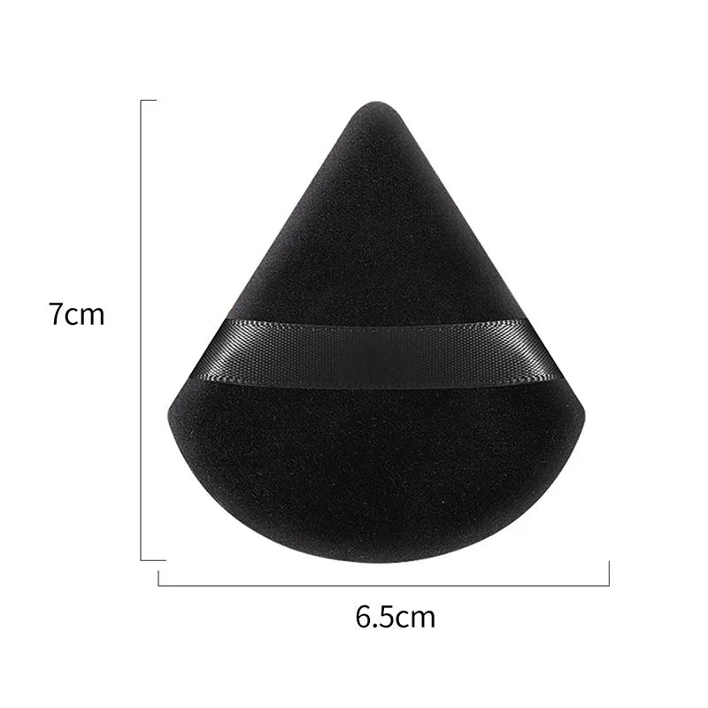Triangle Velvet Makeup Sponges Set - Reusable Face Powder Blenders, Lightweight Cosmetic Tools