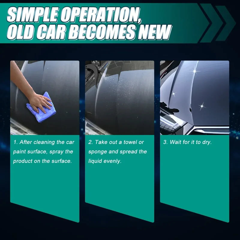 Car Ceramic Coating Spray - Scratch Repair & Hydrophobic Paint Protection