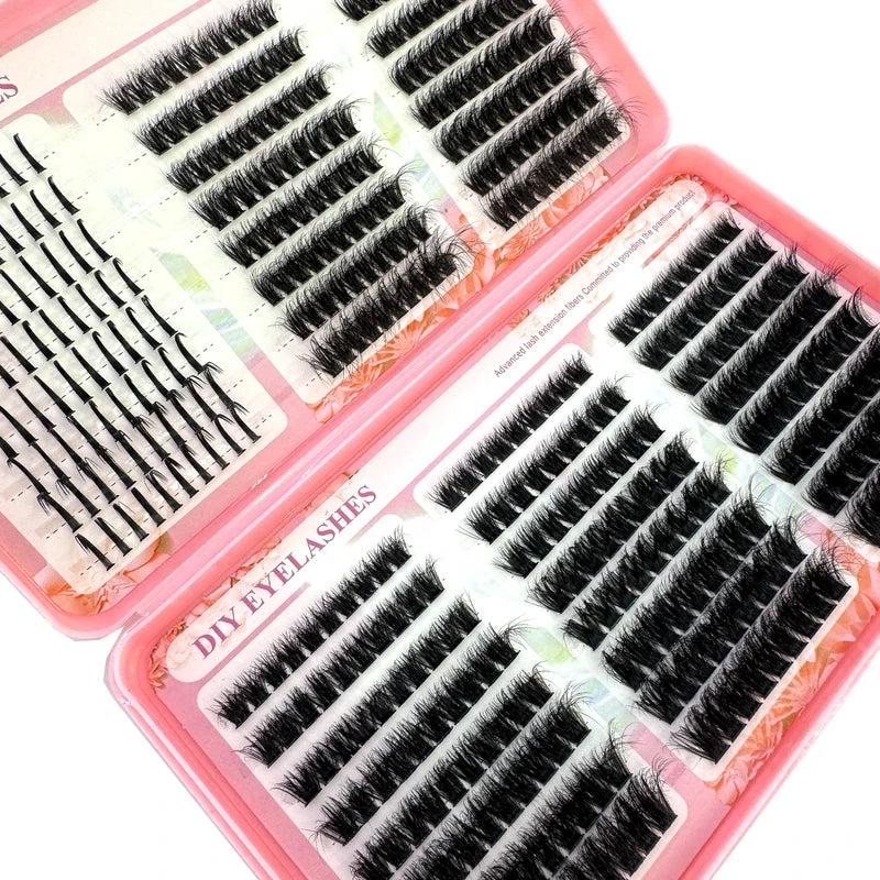 False Eyelash Clusters 48 Rows 6 Styles Volume DIY Extensions Thick Curly 8-18MM