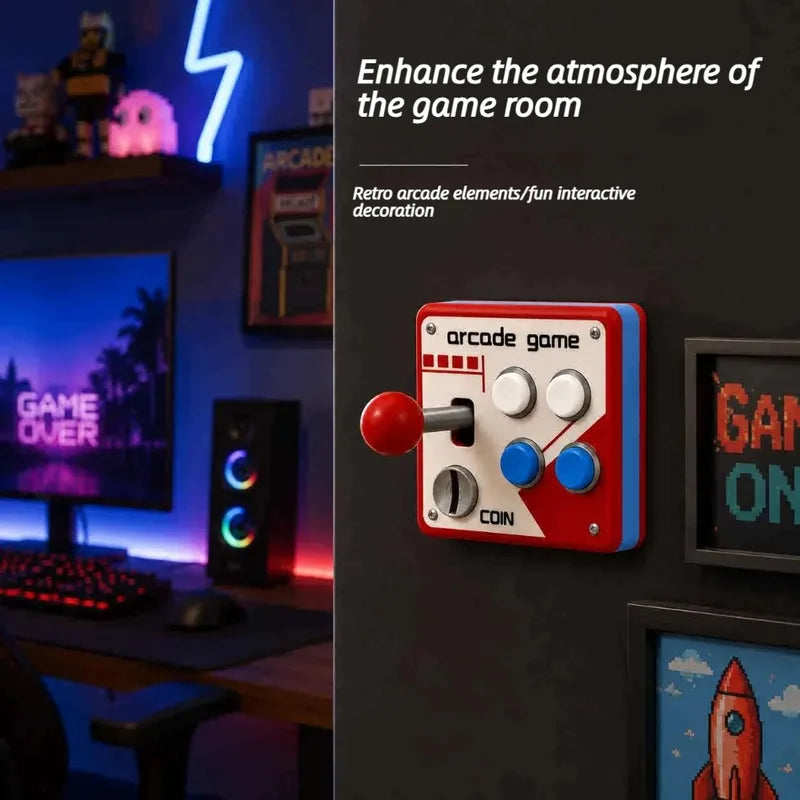 Retro Arcade Joystick Light Switch Cover - 3D Printed Wall Decor, Gaming Gift