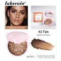 Oil Control Baked Powder Foundation with Contour and Shimmer for Flawless Face Makeup