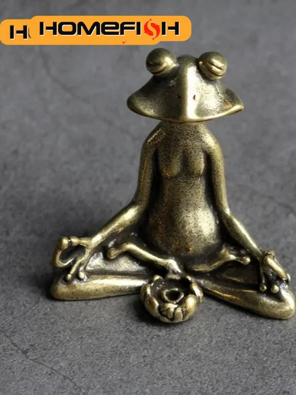 Solid Copper Incense Holder Frog Tea Pet Zen Frog Ornament