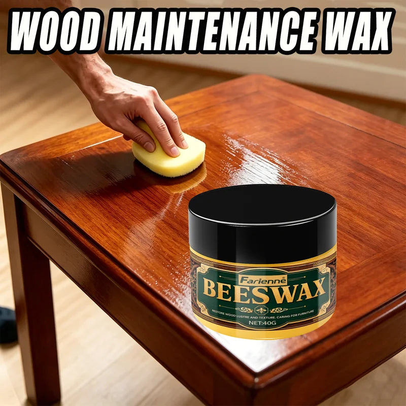Beeswax Wood & Leather Polish for Furniture & Upholstery - Natural Wax
