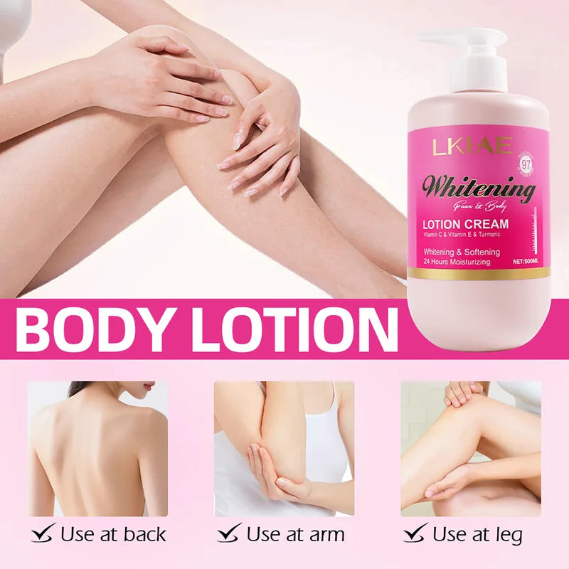 Whitening Body Lotion with Vitamin C & Turmeric - Deep Moisturizing 500ml