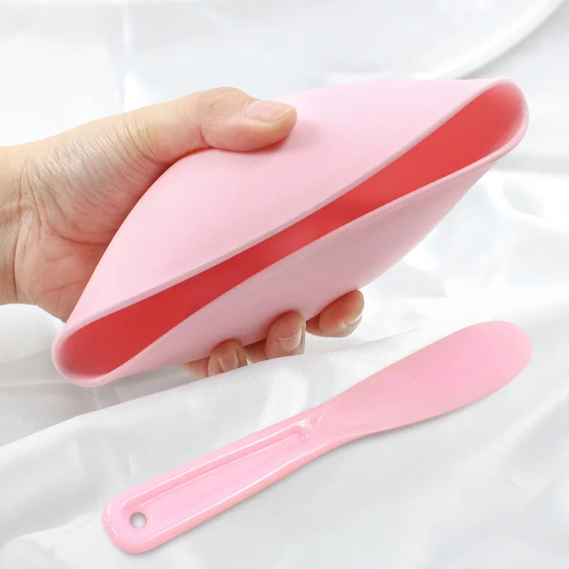 Silicone Face Mask Bowl Set with Spatula and Brush for DIY Skin Care
