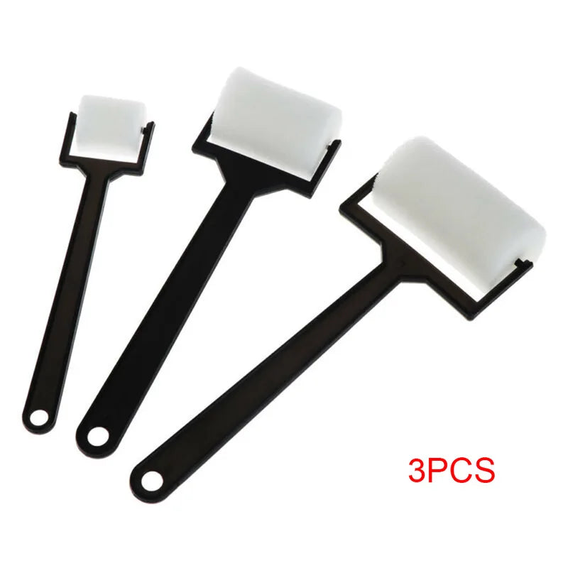 Children's Foam Paint Roller Brushes Set - 3 Piece Craft Sponge Tools