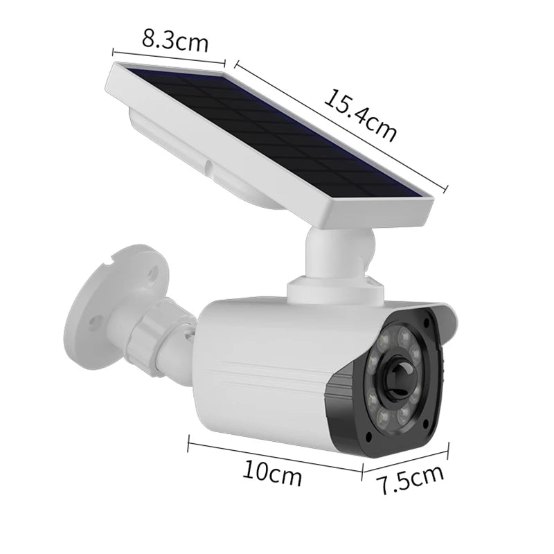 Solar Waterproof Dummy Security Camera with Flood Lights - Motion Activated