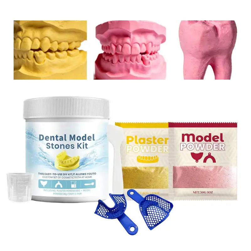 Plaster Teeth Model Kit for Dental Education and Crafting - Teeth Molding Tool