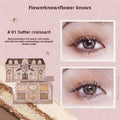 Flower Knows Black Swan Ballet Eye Shadow Palette 6 Colors Matte Shimmer Glitter
