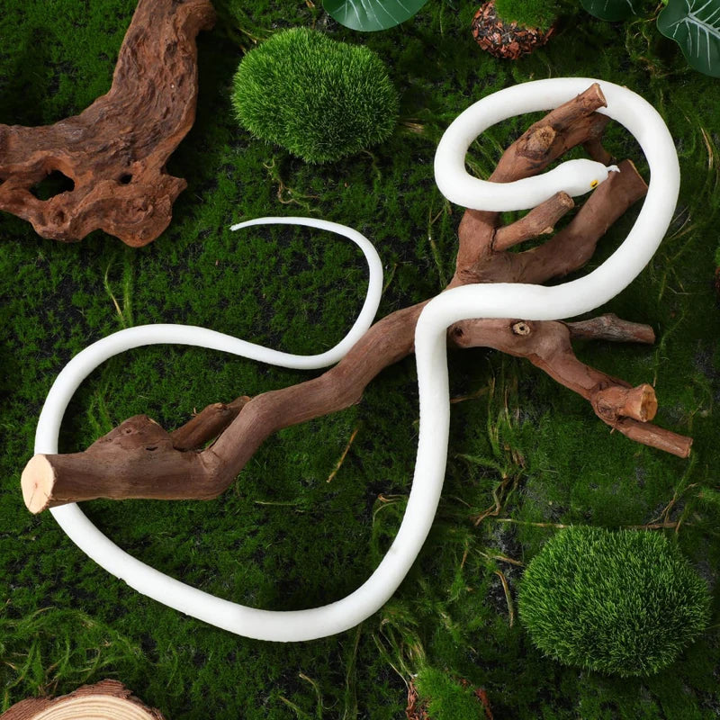 Realistic White Rubber Snake Halloween Prank Prop Party Decoration