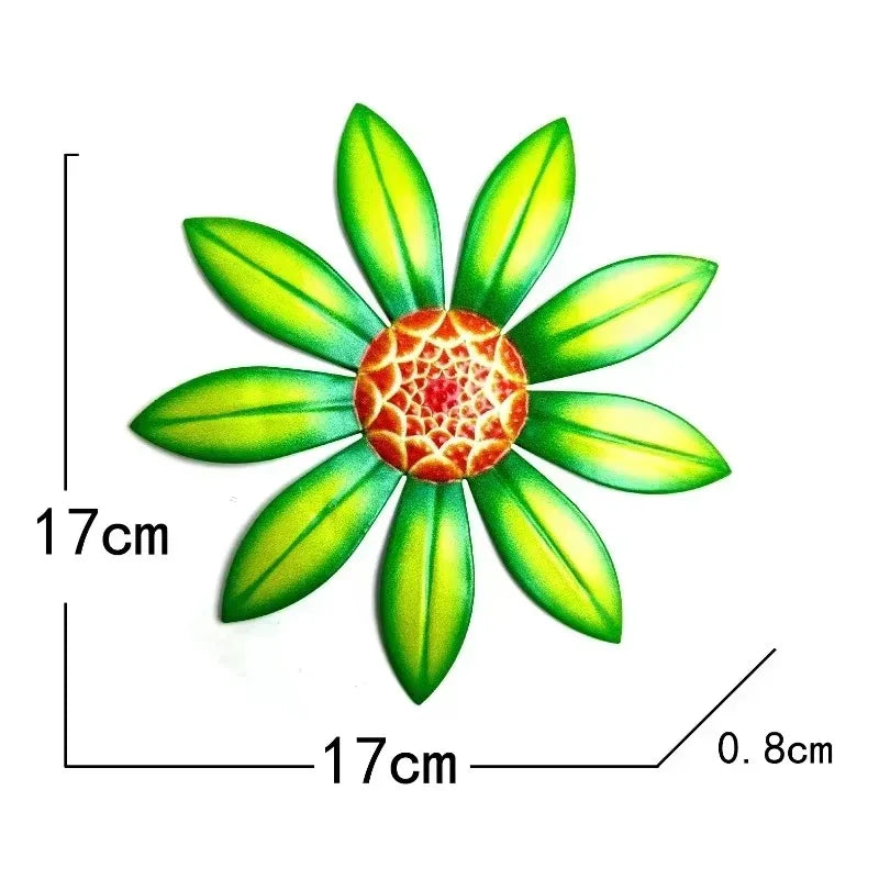 Metal Flower Wall Decor Sculpture - Modern Outdoor Garden & Home Decoration
