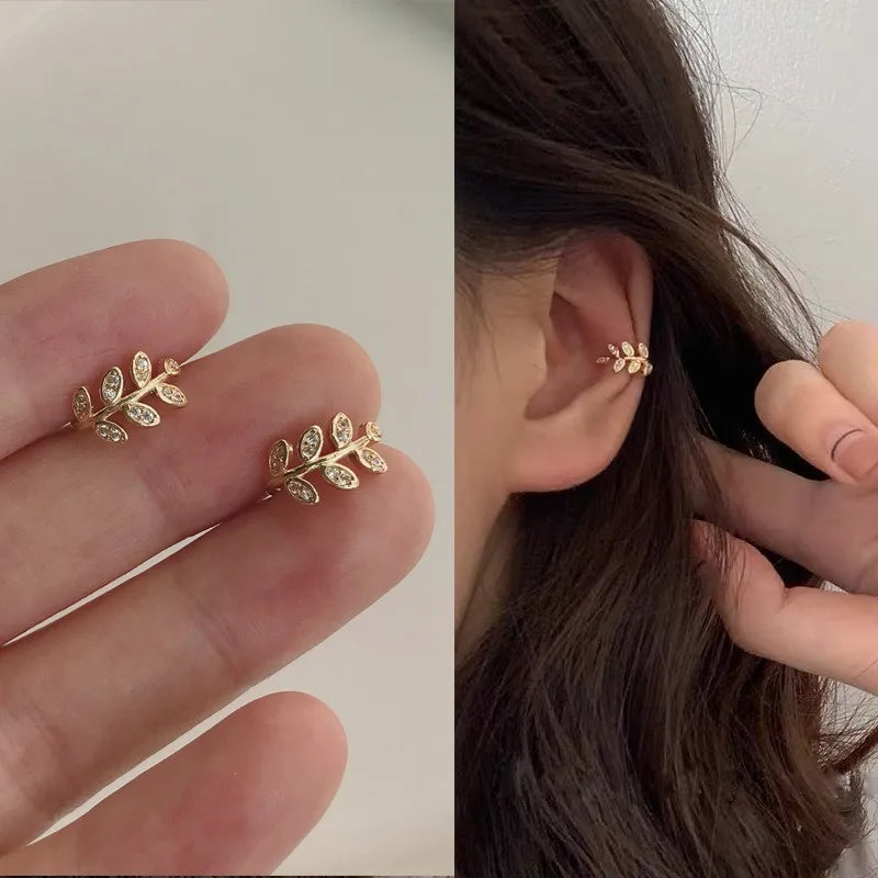 Minimalist Stainless Steel Clip Earrings for Women No Piercing Gold & Silver Tones