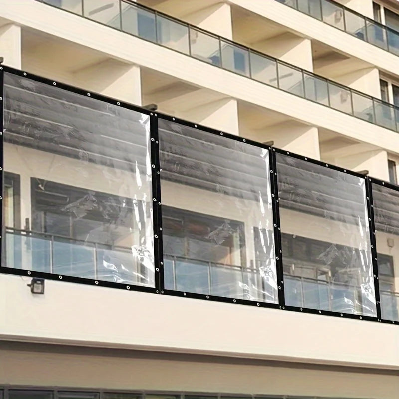 Waterproof Tarpaulin with Rope & Buckle for Garden & Balcony Sunshade