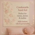 Decorative Wall Tapestry for Bedroom & Dorm - Pink Angel Anime Design
