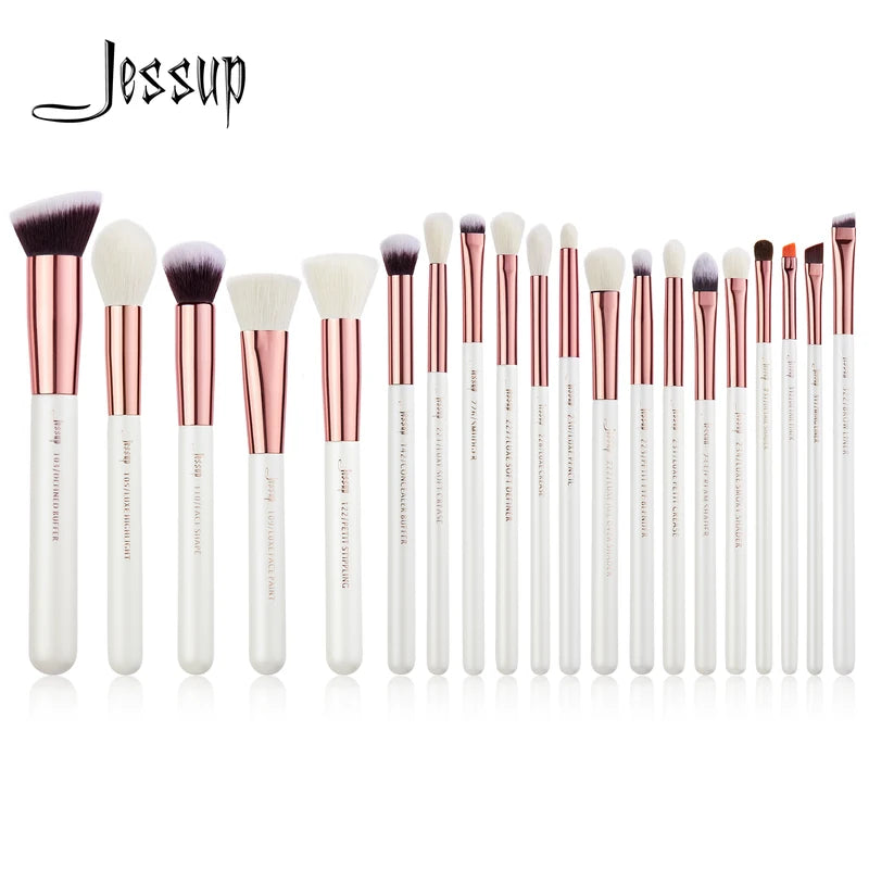 20-Piece Makeup Brush Set with Synthetic & Natural Hair for Face & Eyes