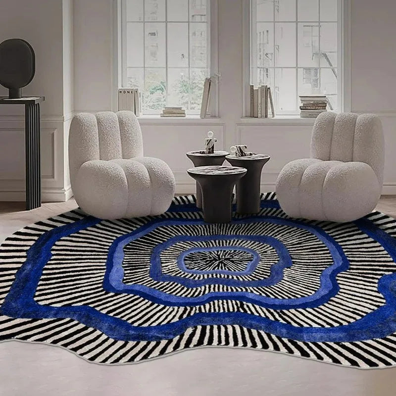 Non-Slip Plush Area Rug for Living Room & Bedroom - Washable & Soft Thick Carpet