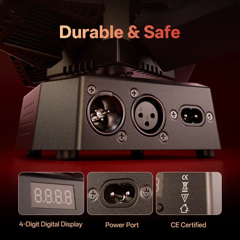 4-Arm Moving Head Stage Light 70W RGBW Beam Effect for DJ Party Theater