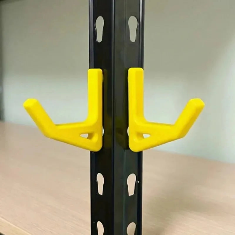 5-Pack Universal Shelf Hooks for Garage and Storage Support, 10.3mm Hole Spacing