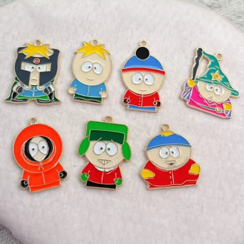 10-Pack Cute Anime Enamel Charms for DIY Jewelry Making - Earrings, Bracelets