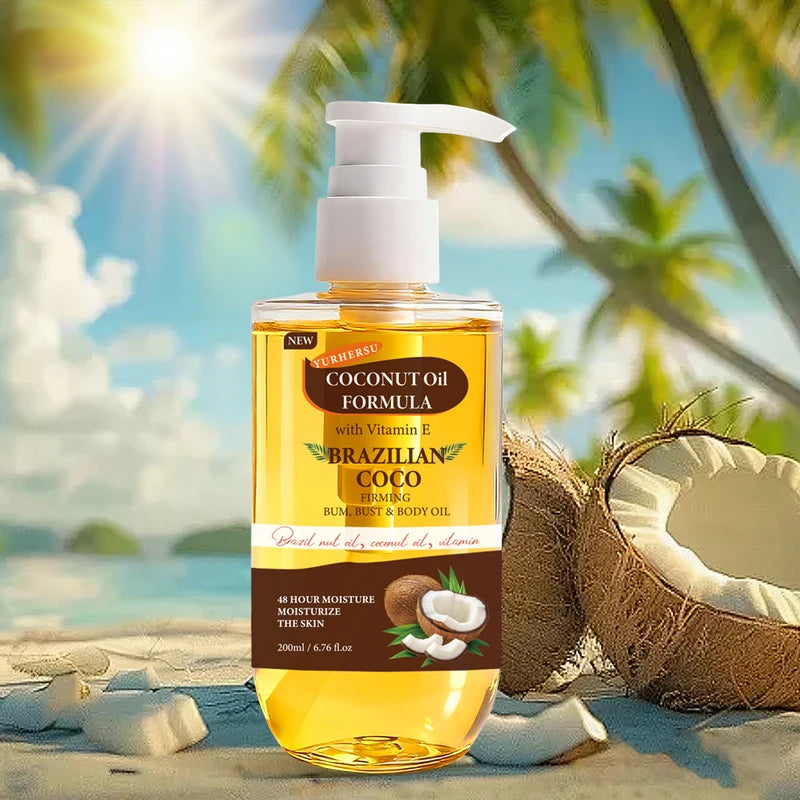Organic Coconut Oil for Skin - Deep Moisturizing & Nourishing Body Oil, Natural Body Butter Alternative, Non-Greasy