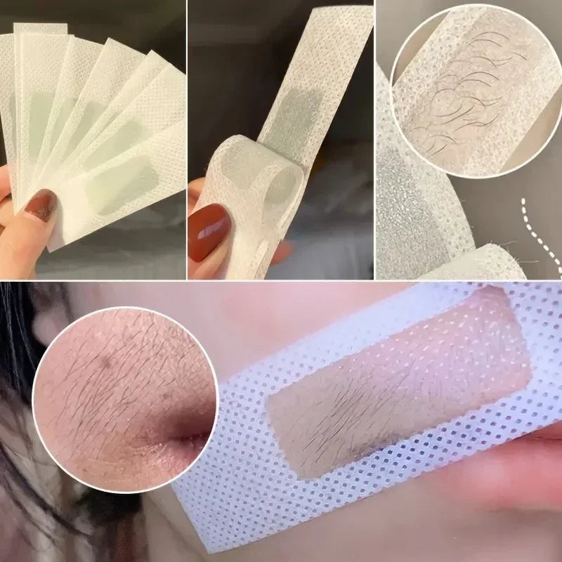 Professional Hair Removal Wax Strips for Legs Face Body - Cold Double Sided Paper