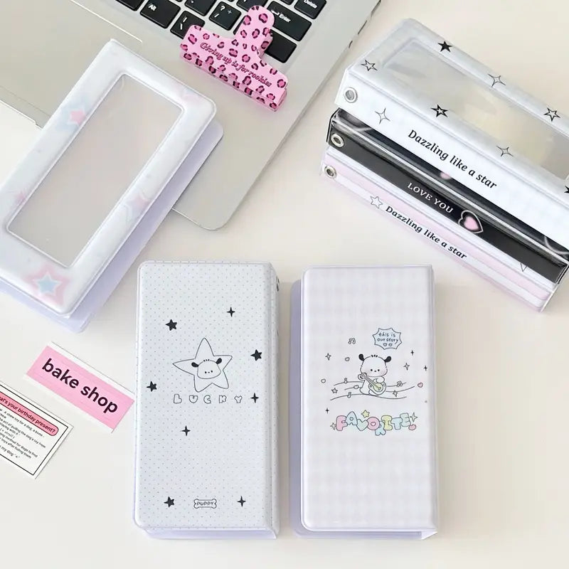 Star Photo Booth Frames - Wedding Album for 2x6 Inch Photo Strips, 18 Pages, 36 Photos, PVC Material
