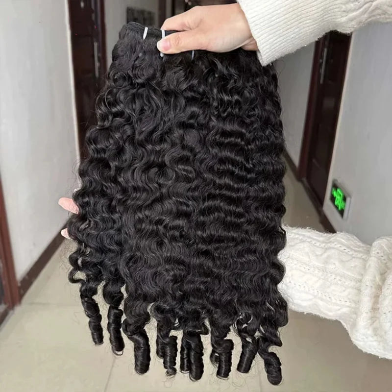 30 Inch Burmese Curly Human Hair Extensions - Brazilian Virgin Remy Hair Bundles