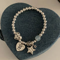 Heart & Star Pendant Bracelets for Women Girls - Trendy Elegant Jewelry Gift