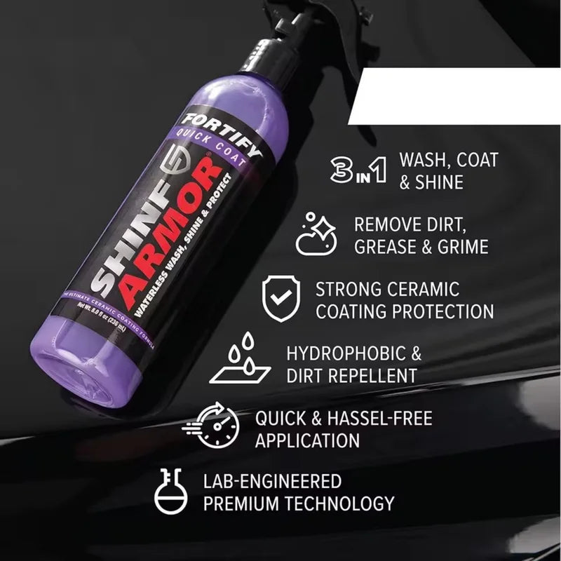 Ceramic Coating Car Wax Spray Waterless Wash & Hydrophobic Top Coat