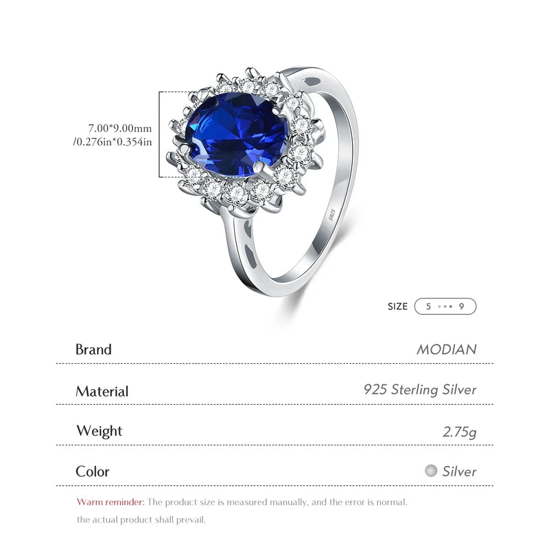 Solid 925 Sterling Silver Ring for Women - Fashion Jewelry with Zircon - Gift & Engagement