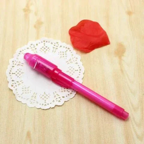 4-Pack Invisible Ink Pen Set with UV Light for Kids Drawing & Learning