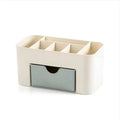 Acrylic Makeup Organizer with Drawers - Cosmetic Storage Box for Lipstick, Brushes, Cotton Swabs