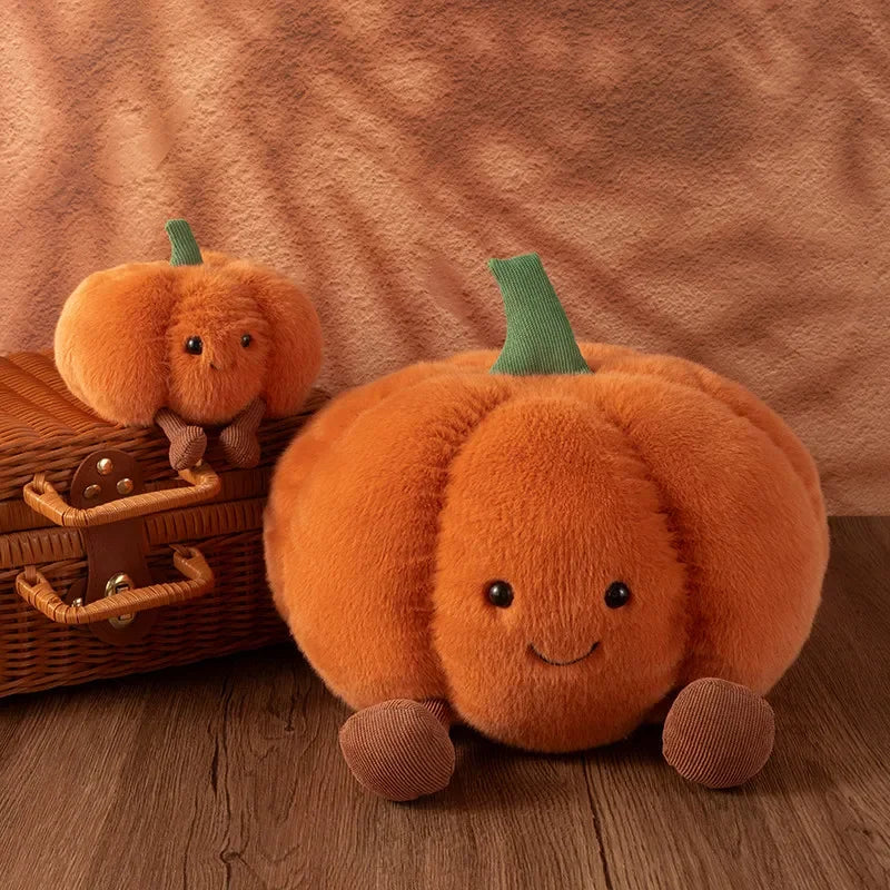Cute Cartoon Pumpkin Plush Toy - Halloween Decor & Holiday Throw Pillow