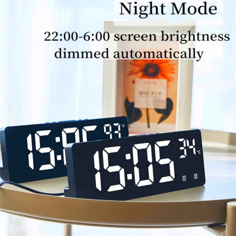 Voice Control Digital Alarm Clock with Temperature and Dual Alarm Function