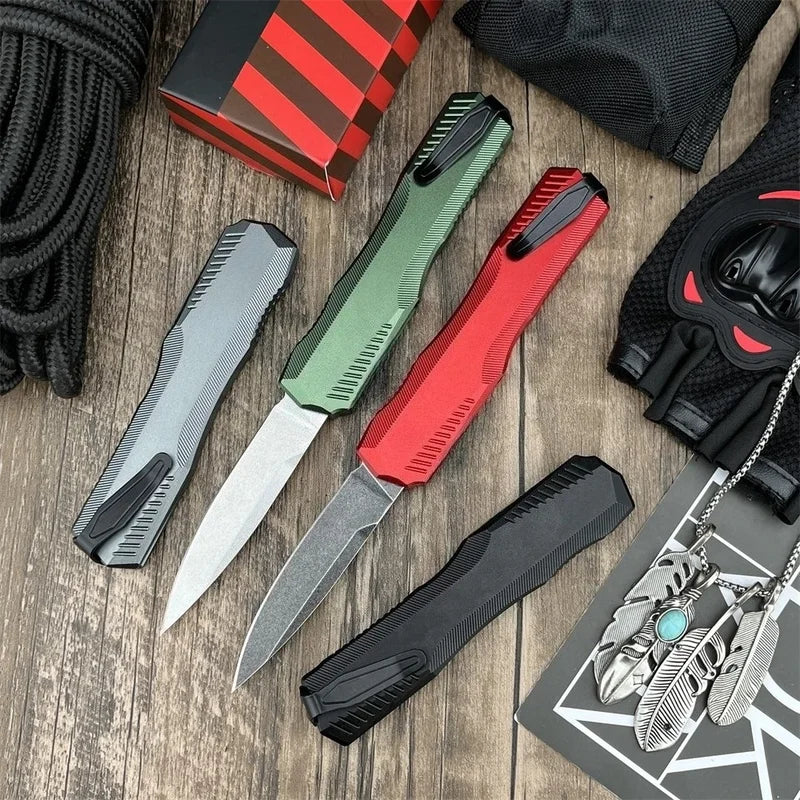 High-Quality T6 Aluminum Handle Fixed Blade Knife with D2 Steel Blade for Camping and Outdoor Use