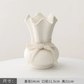 Chinese Style Ceramic Gradient Wide Mouth Vase for Home Decor, Flower Ware, 1Pc