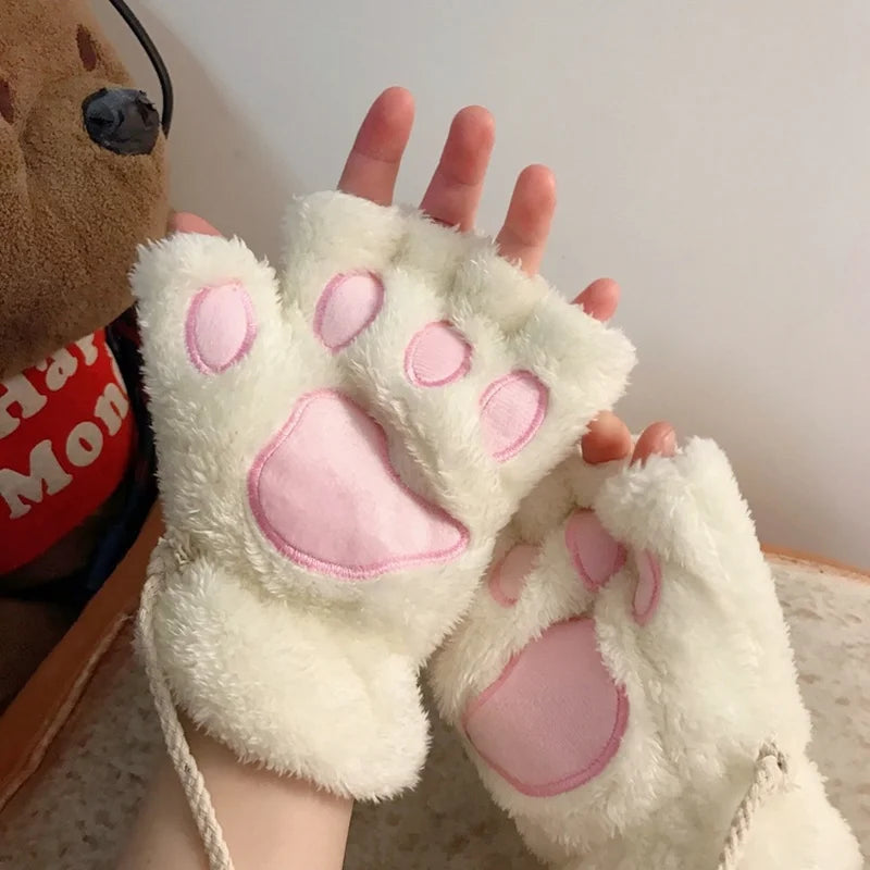 Cat Paw Gloves Set - Cosplay Cat Ears Headwear for Costume & Party