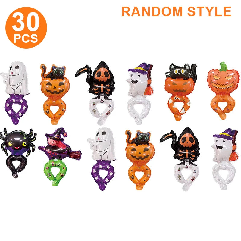 30pcs Halloween Wrist Balloons Party Decorations - Spooky Balloon Set