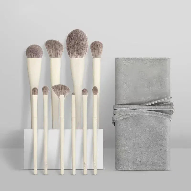 10-Piece Makeup Brush Set for Face Eyeshadow Lip Contour & Blush