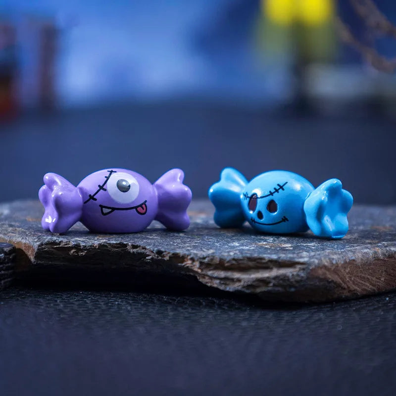 Halloween Pumpkin Skull Resin Pendant Set for DIY Jewelry and Miniature Decor