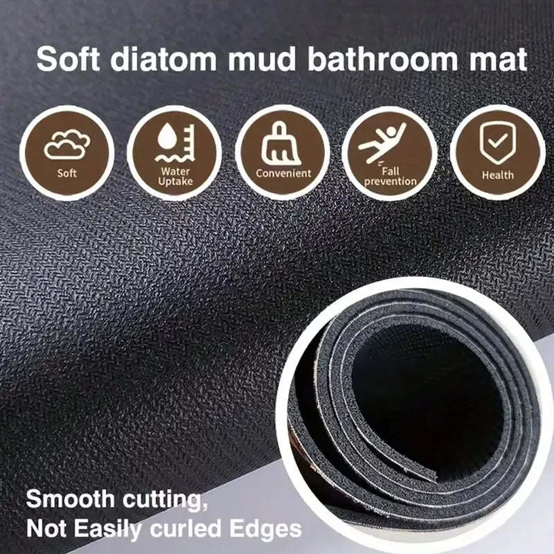 Modern Non-Slip Kitchen & Bath Rug with Geometric Line Pattern - Multiple Sizes