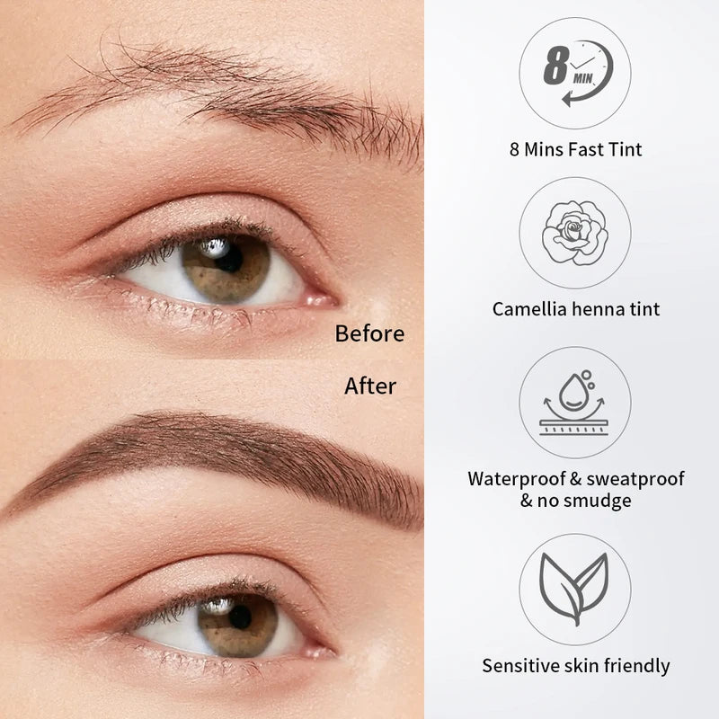 Eyebrow Dye Kit - Vegan, Fast Stain, Sensitive Skin Safe, Eco Gift Box
