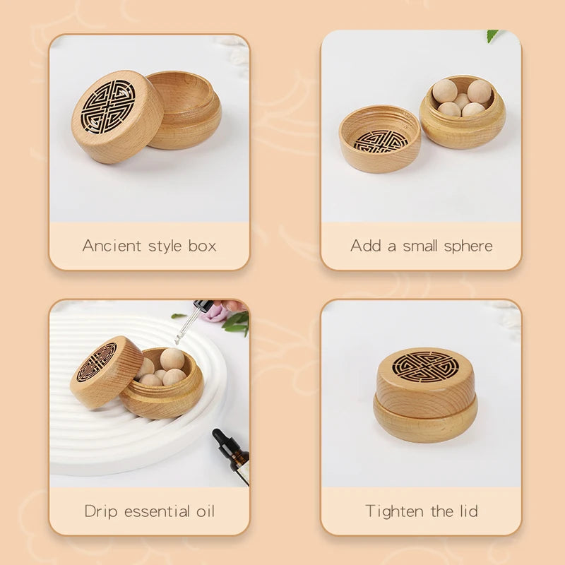 Wooden Aroma Diffuser with Fragrance Oil - Home Decor & Aromatherapy Accessory