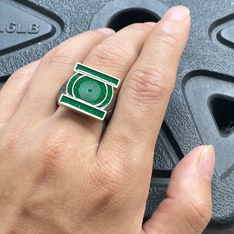 DC Lanterns Green Lantern Corps Ring Metal Cosplay Prop Collectible Accessory